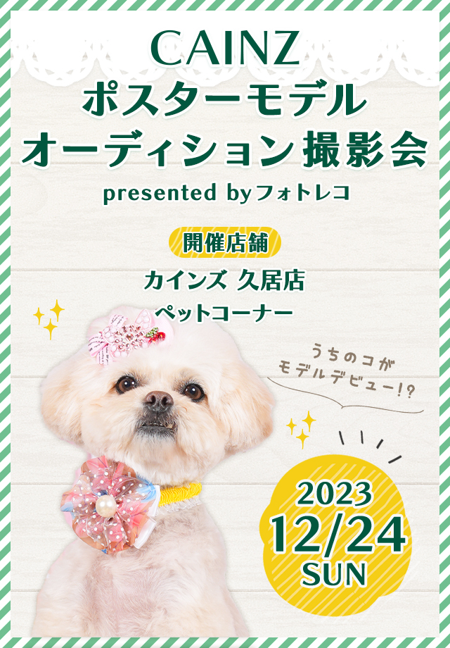 カインズ(Pet’s One) ポスターモデルオーディション撮影会