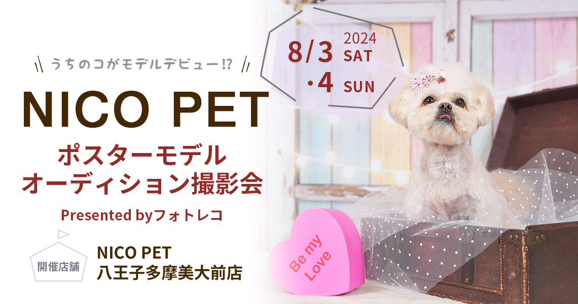 NICO PET ポスターモデルオーディション撮影会