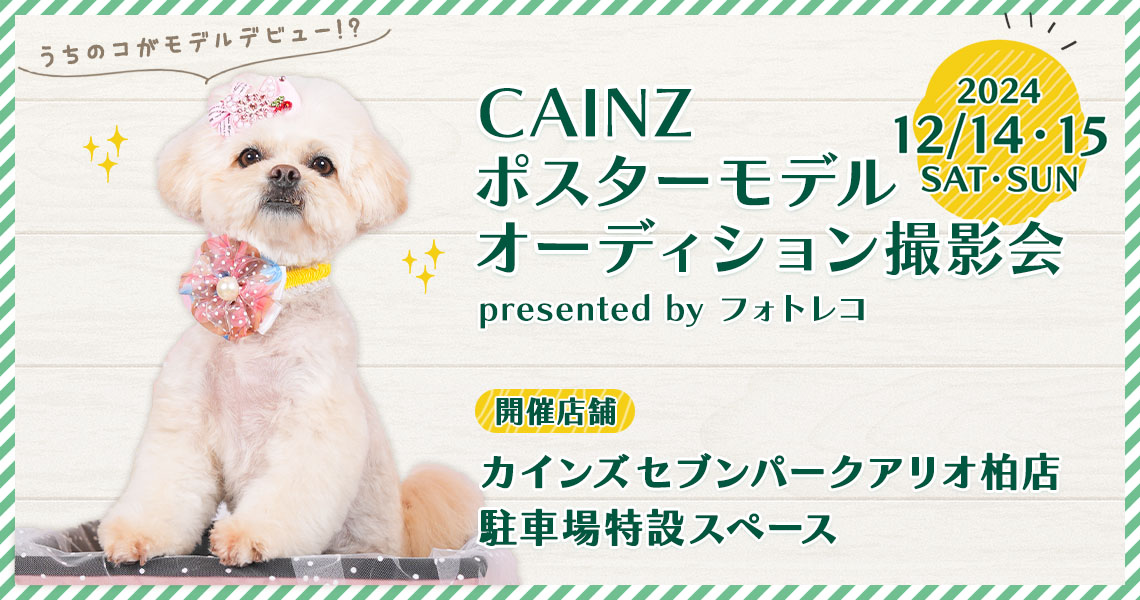 カインズ（Pet’s One） ポスターモデルオーディション撮影会