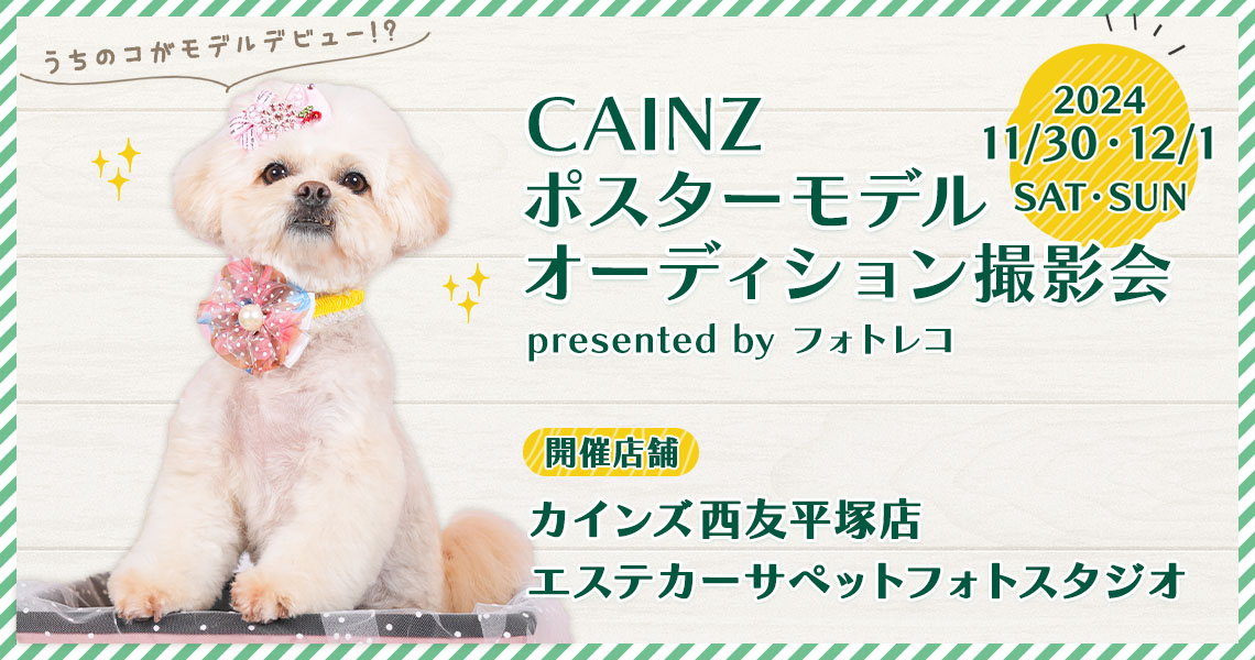 カインズ（Pet’s One） ポスターモデルオーディション撮影会