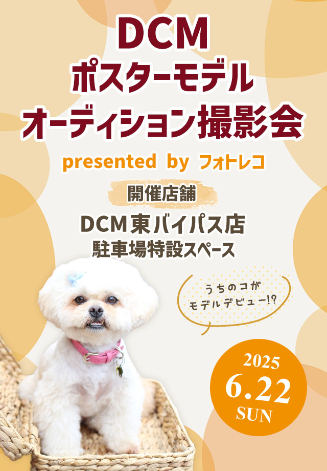 DCM ポスターモデルオーディション撮影会