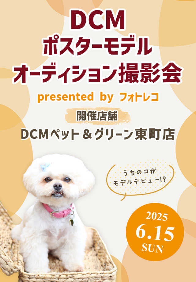DCM ポスターモデルオーディション撮影会