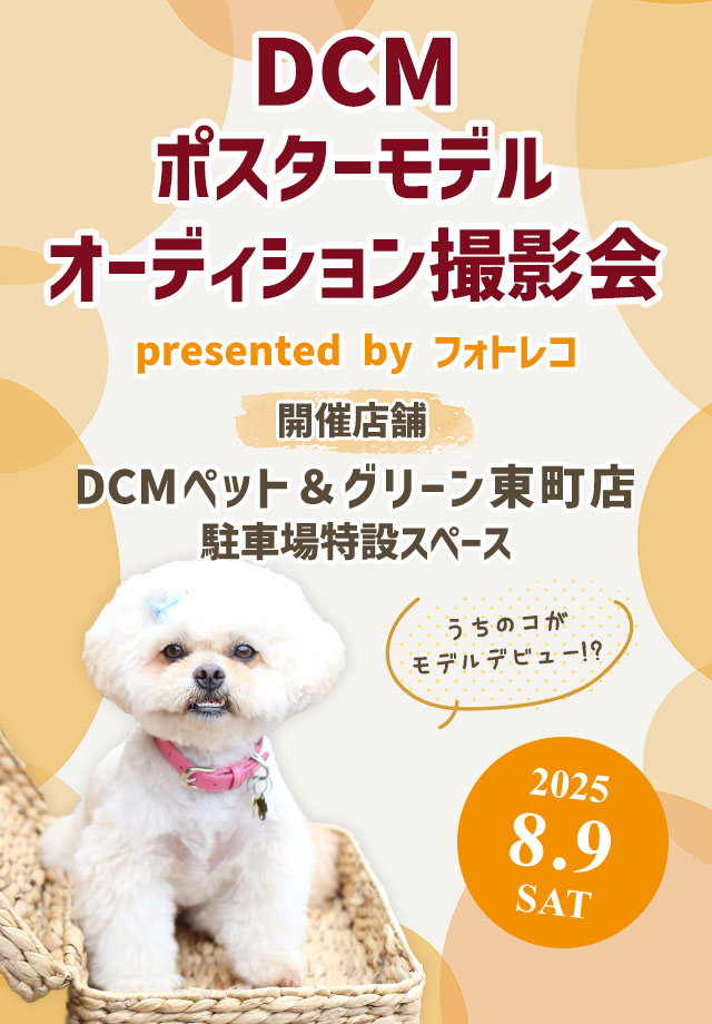 DCM ポスターモデルオーディション撮影会